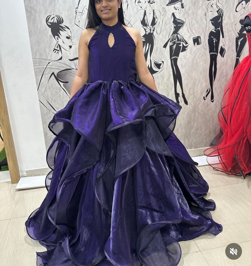 Designer Heavy Organza Gown