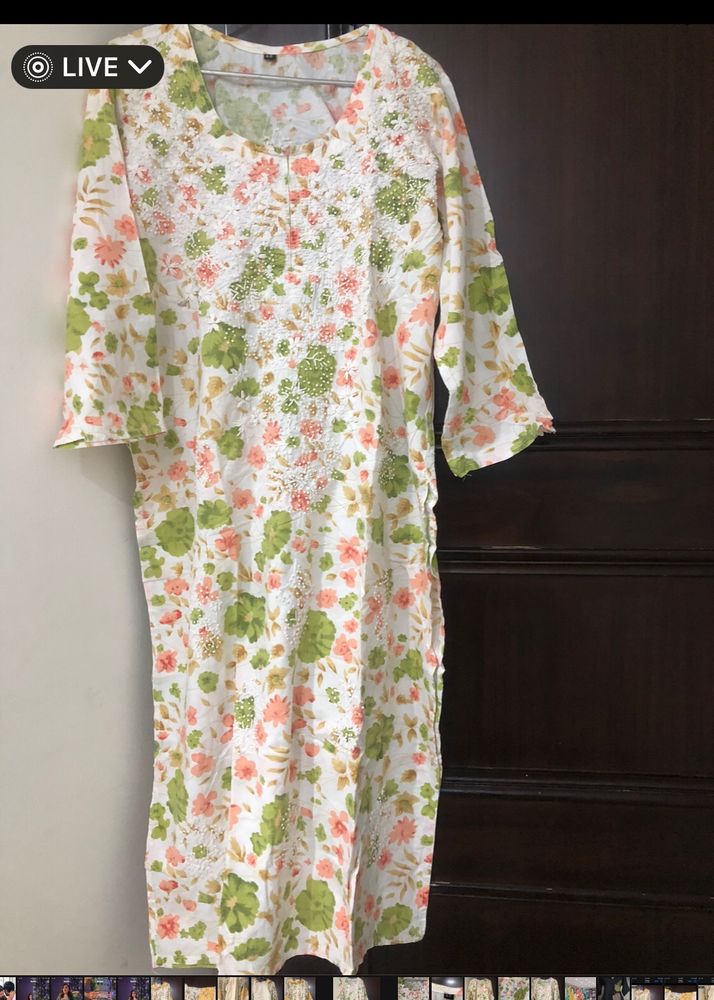 Lucknawi Printed Kurta