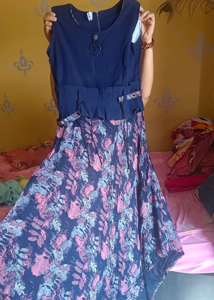 Blue Western Dress