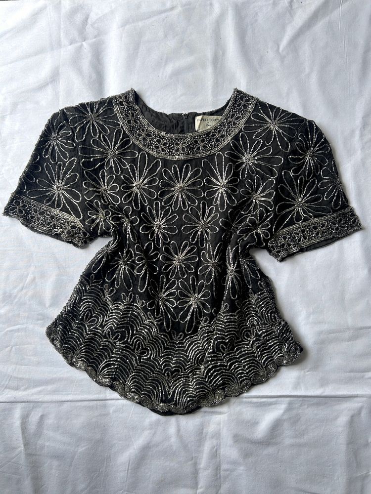 Hand Embroidery Floral Top