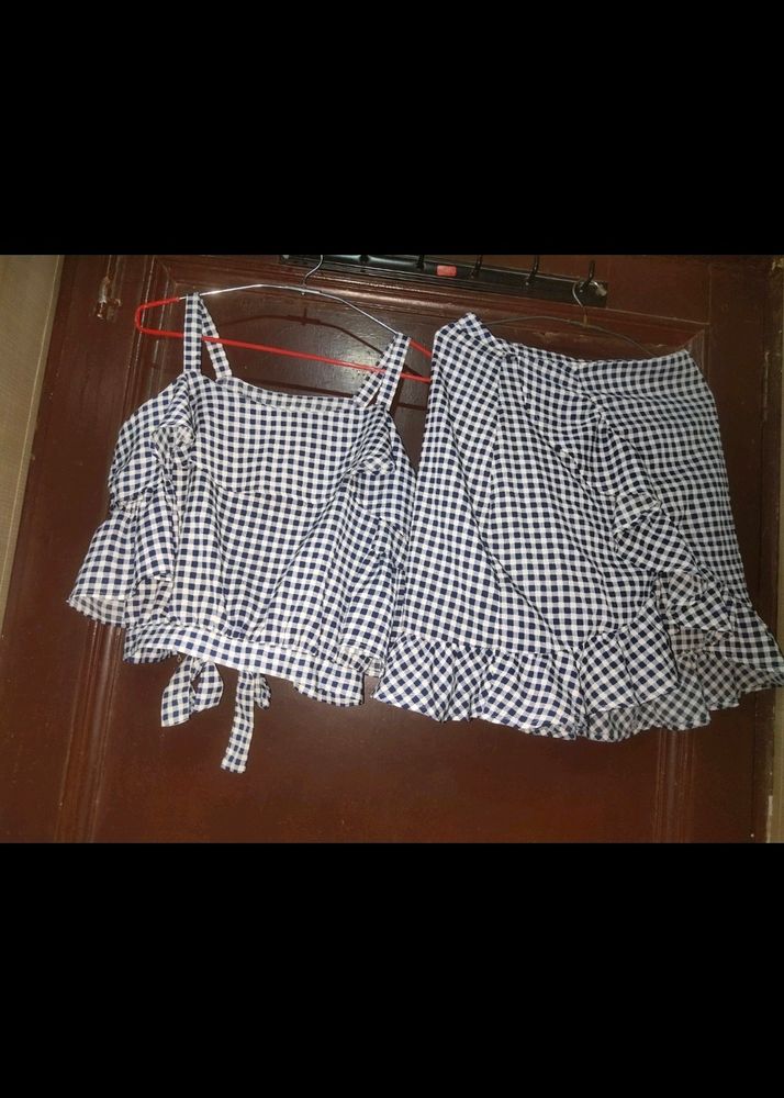 Women Top + Skirt Set