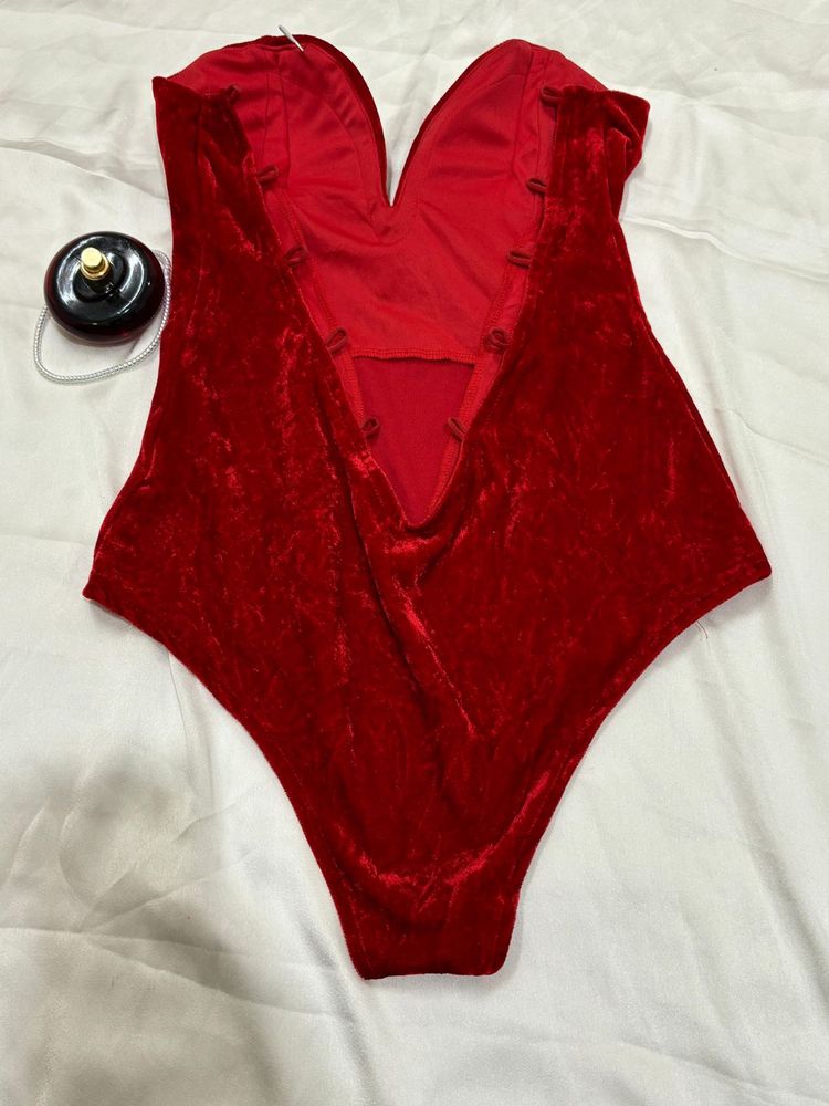 Hot Red Bodysuit Top