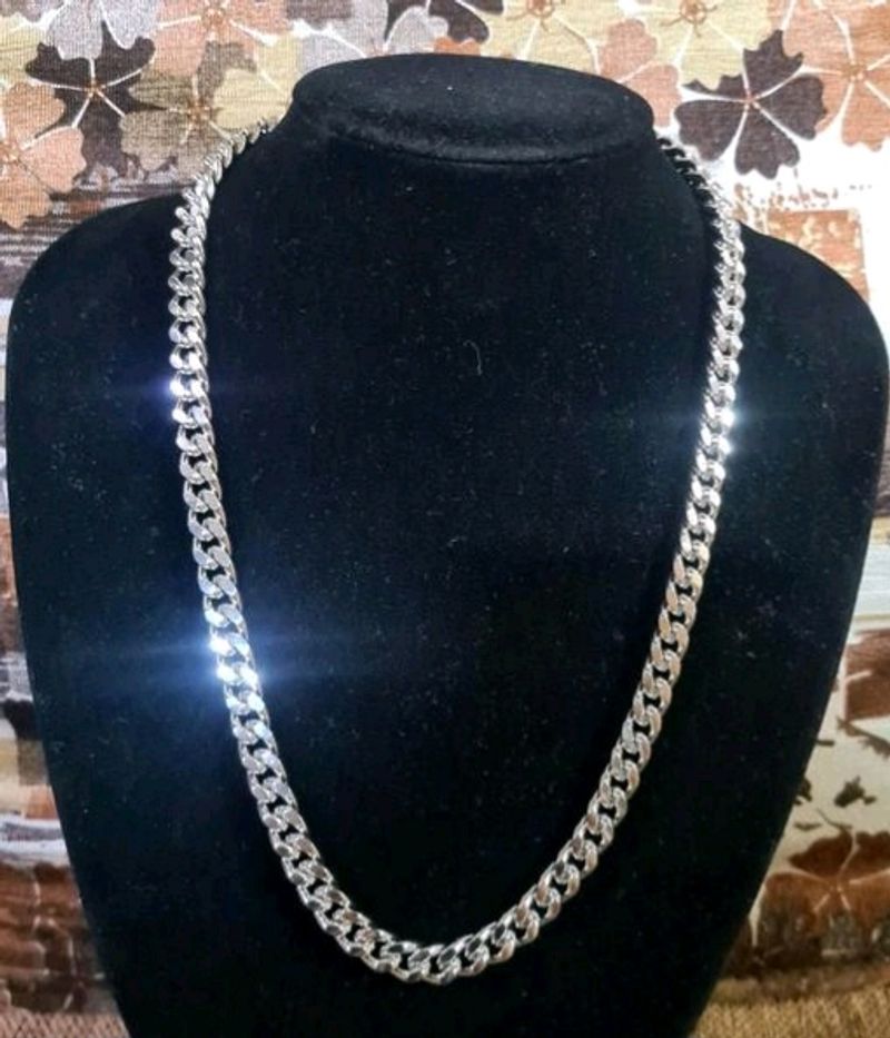 45cm Long Silver Chain Necklace