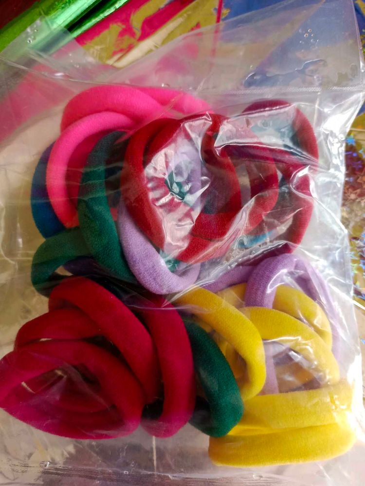 Soft Cotton Hair Ties for women Pack Of 15