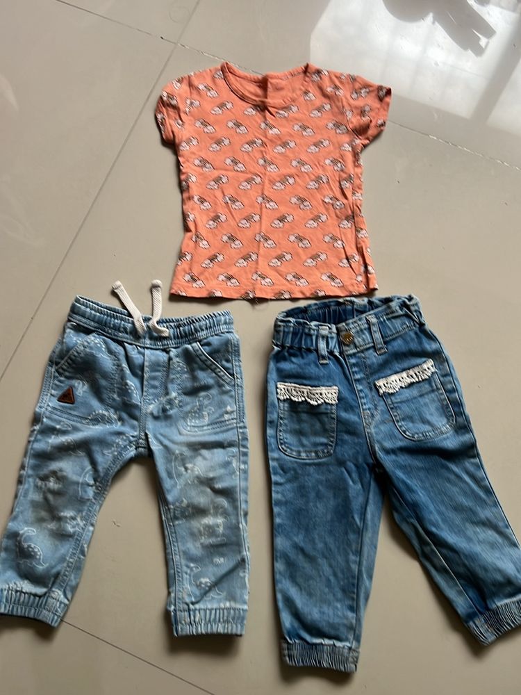 Combo: Branded Jeans, T-shirt For Girls #cashonly