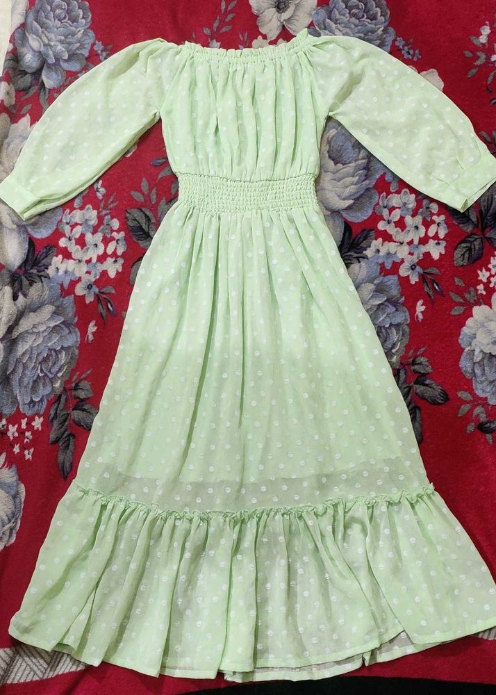 A Coquette Light Green Dress 🍀