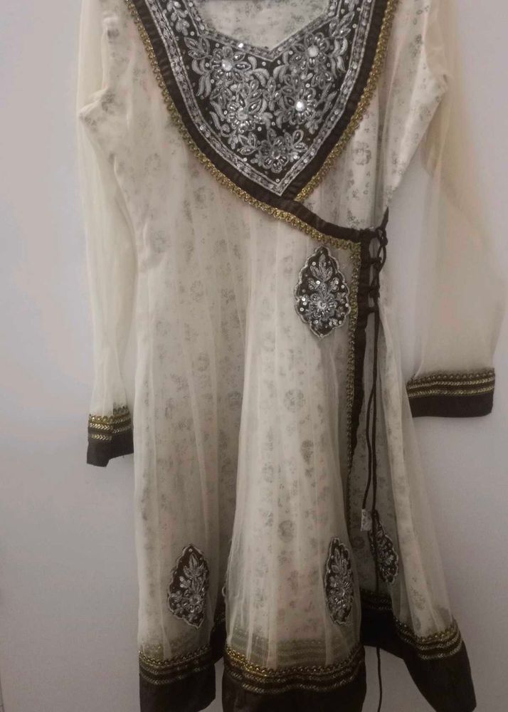 Anarkali Kurti Ofwhite Colour