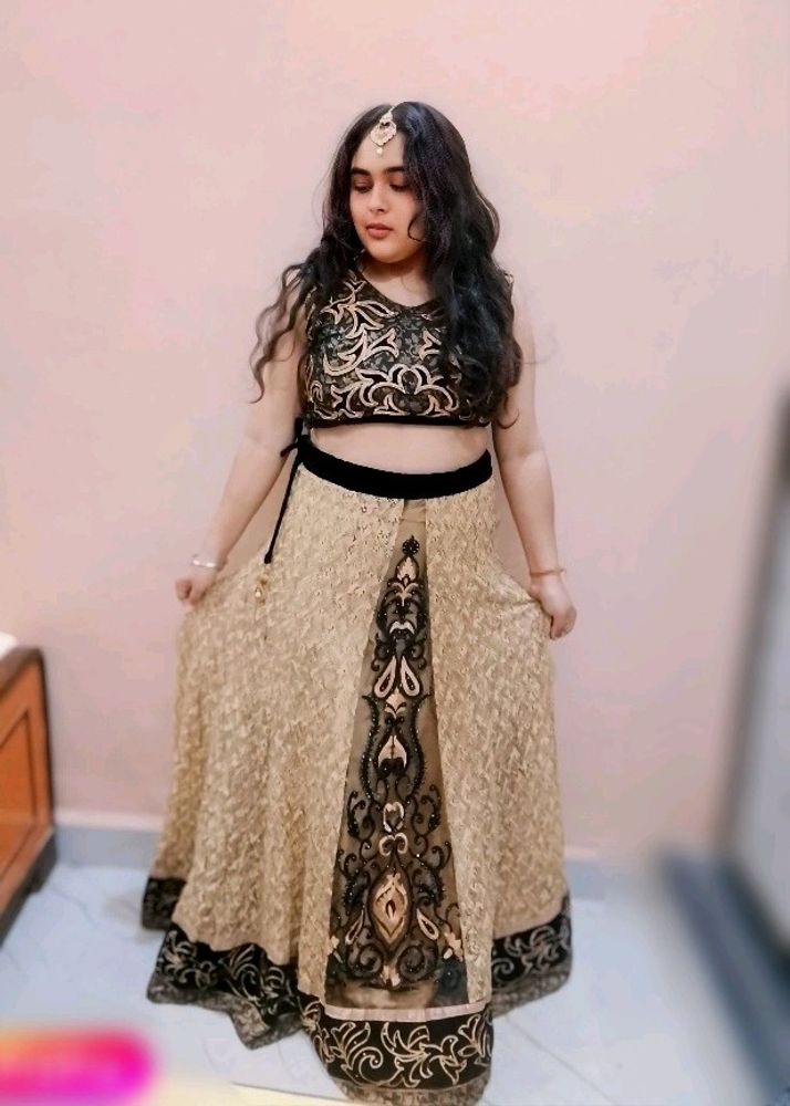 Black & Golden Lehenga