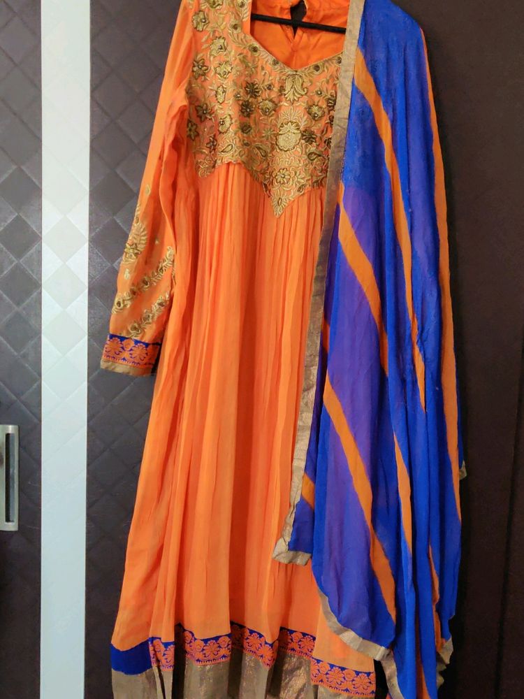 Orange Anarkali