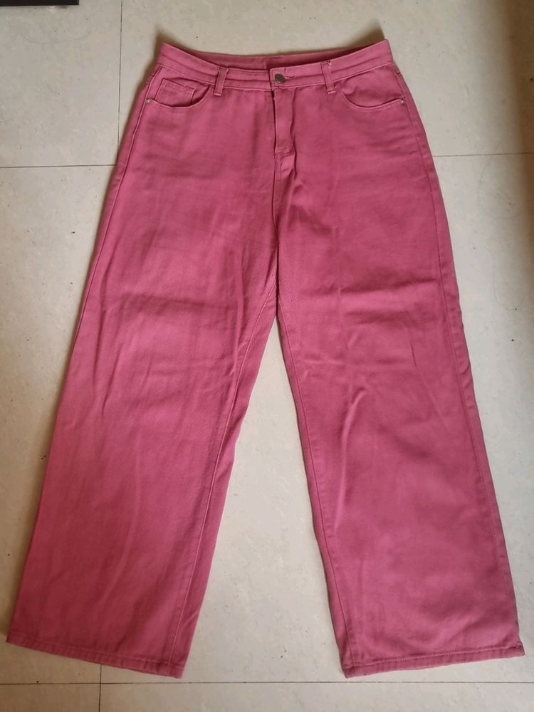 Distressed Pink Denim