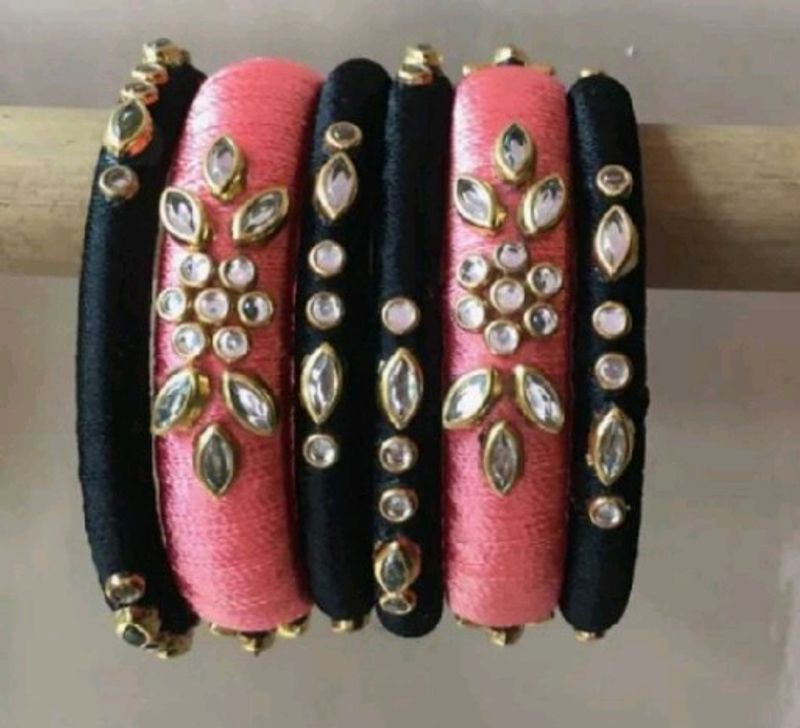 Silk Thread Bangle Non Customised Bangles