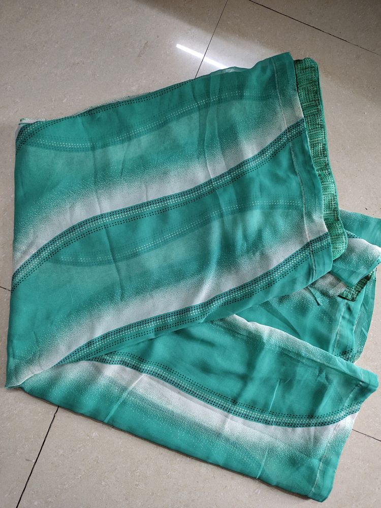 Simple Design Lime Green Saree