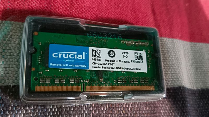 Crucial By Micron 4 GB DDR4 2666MHZ RAM