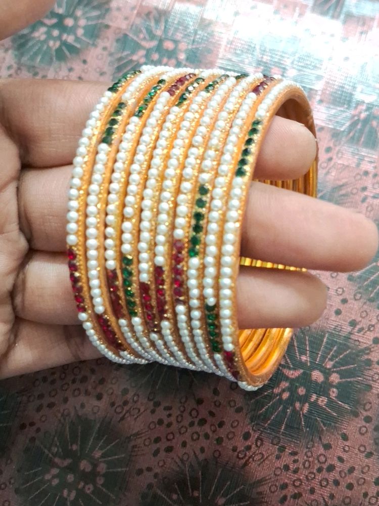 NEW ETHNIC PEARL BANGLES