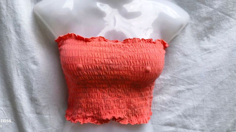 CUTE CORAL COLOUR TUBE TOP