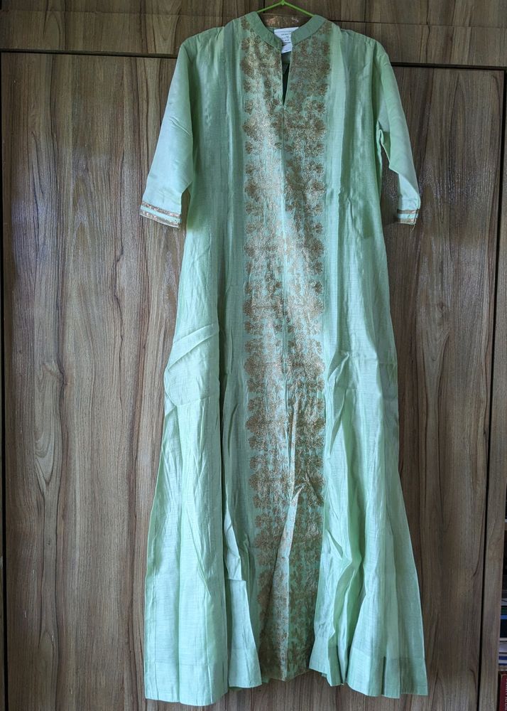 Pastel Green Floor Length Gown