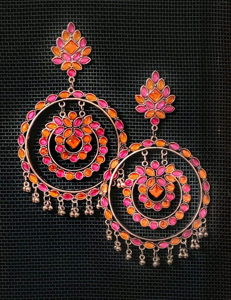 Pink Orange Earrings