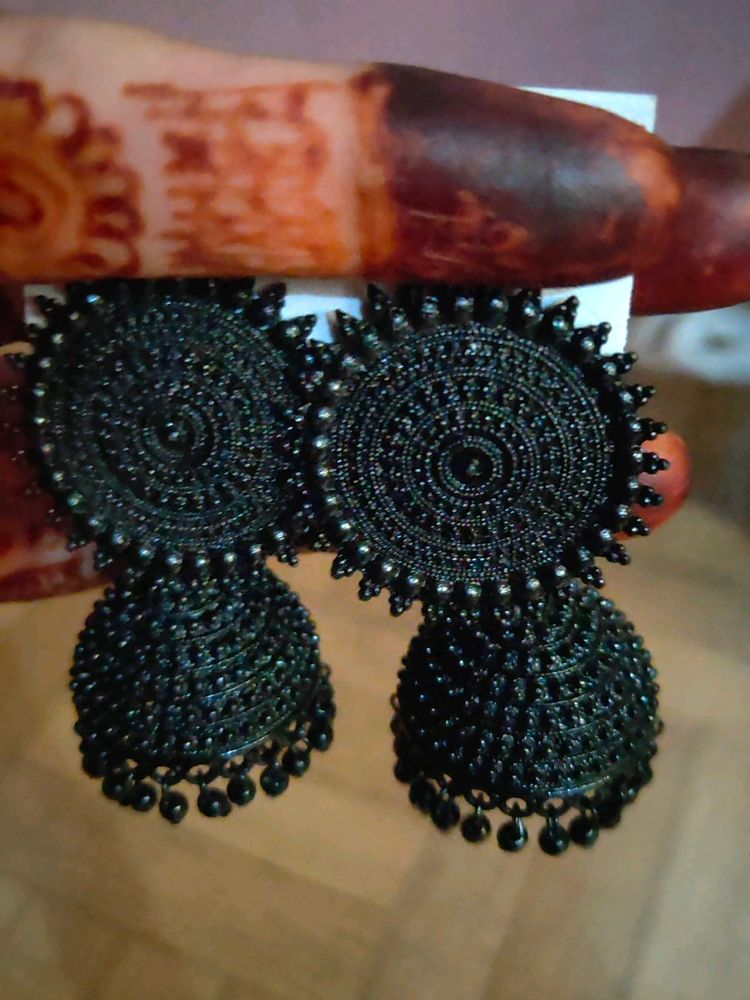 Black Bell Earrings