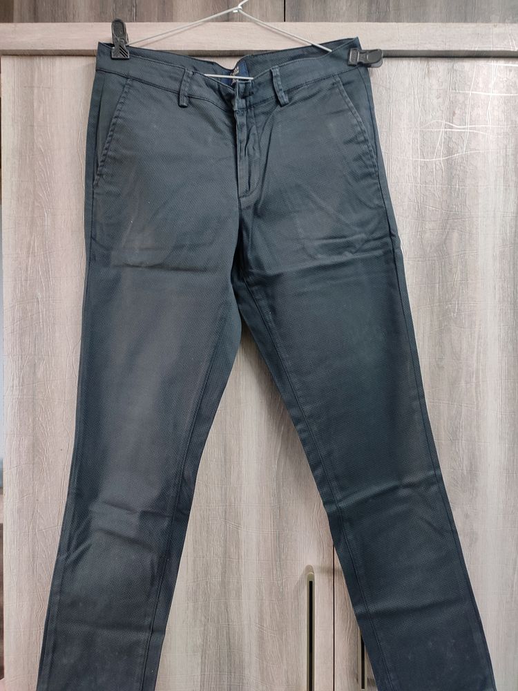 Black Grey Formal Trouser