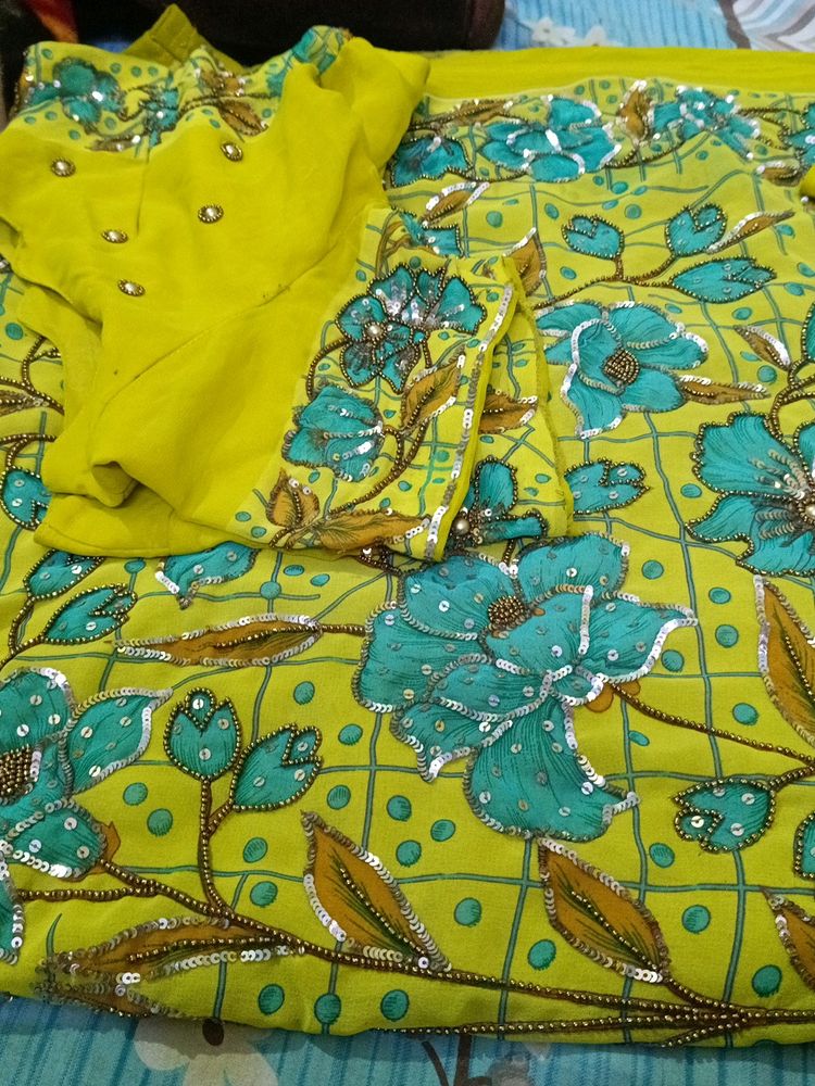 Hand Work Saree