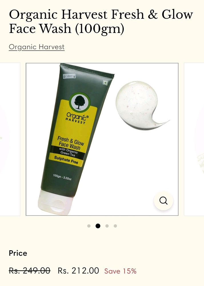 ORGANIC FRESH & GLOW FACE WASH