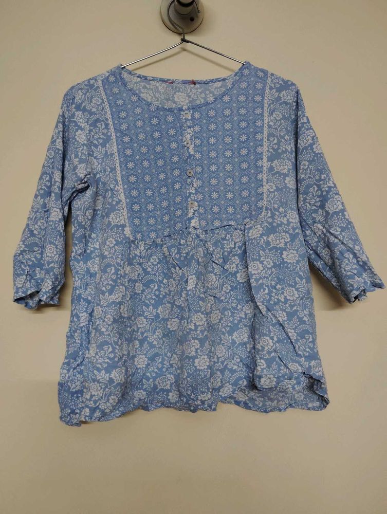 Blue Short Kurti