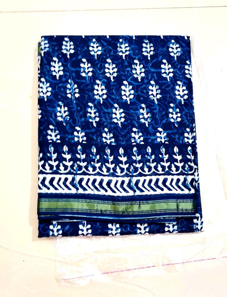 New Indigo Pure Cotton Saree 2