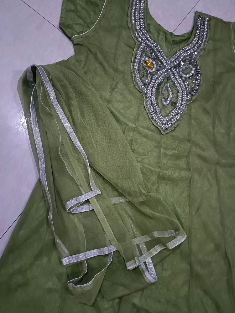 Anarkali Type Dresss.... Duptta With Top