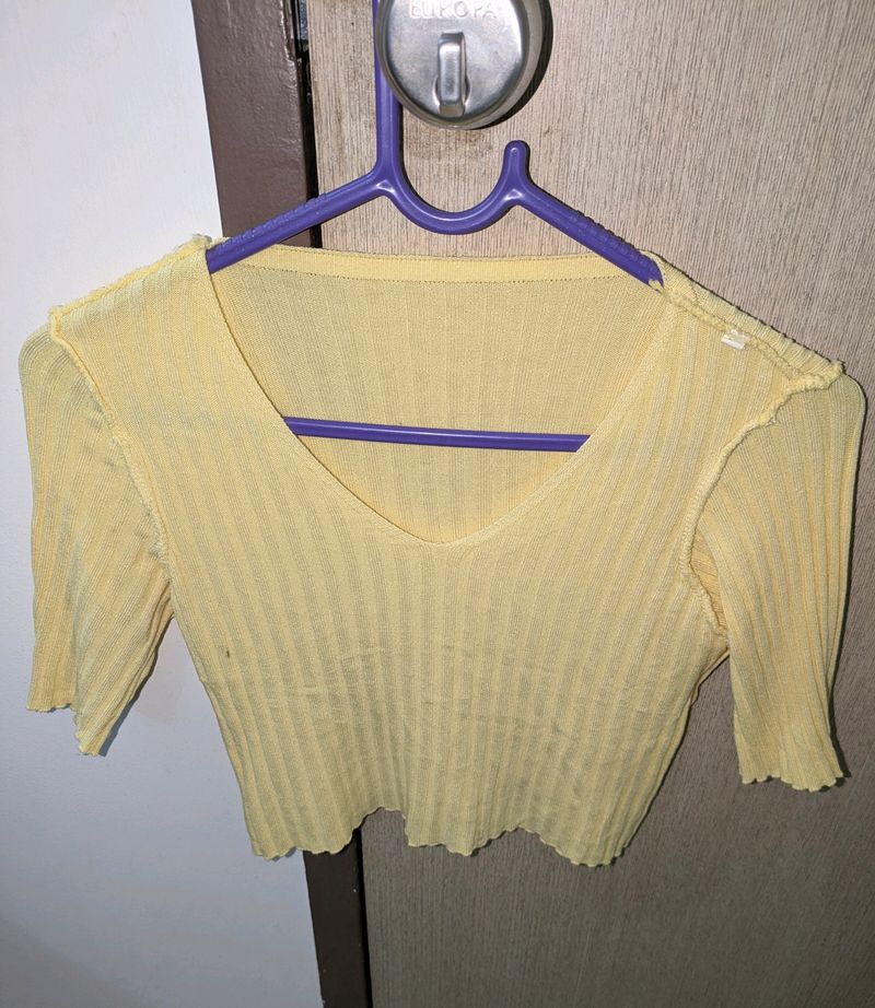 Yellow Crop Top