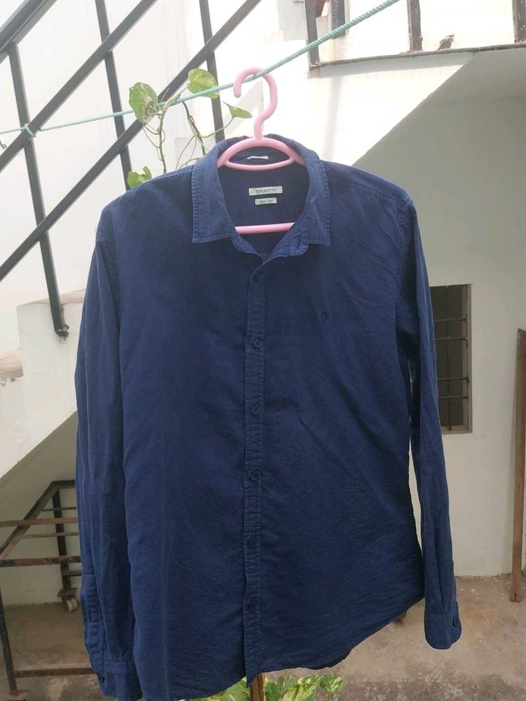 Navy Blue Shirt Men's