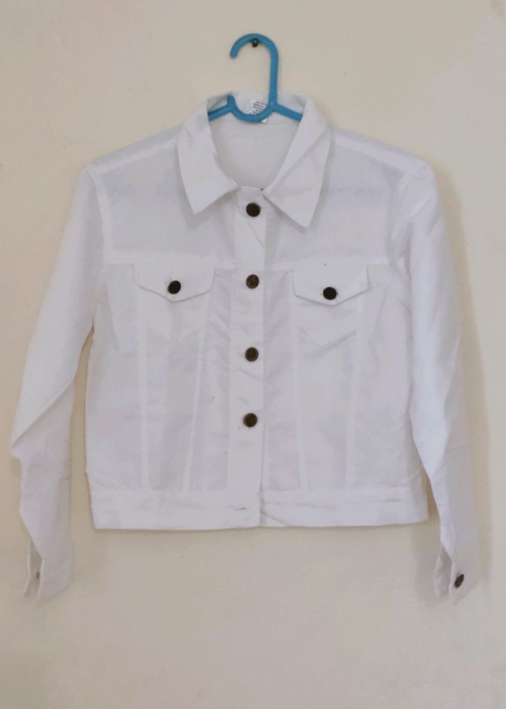 Trendy Jacket, Comfortable For Summers, White In C