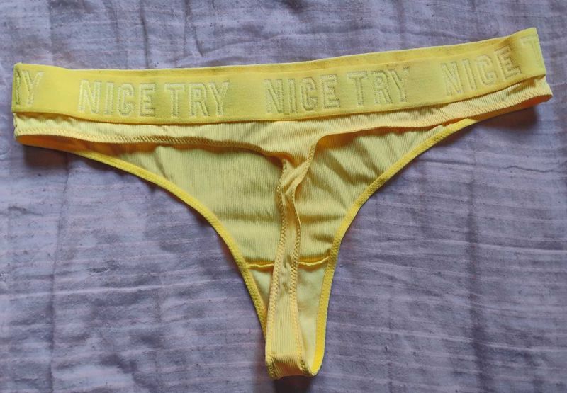 Bright Yellow Thong