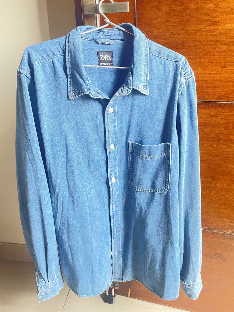 Zara Denim Casual Shirt