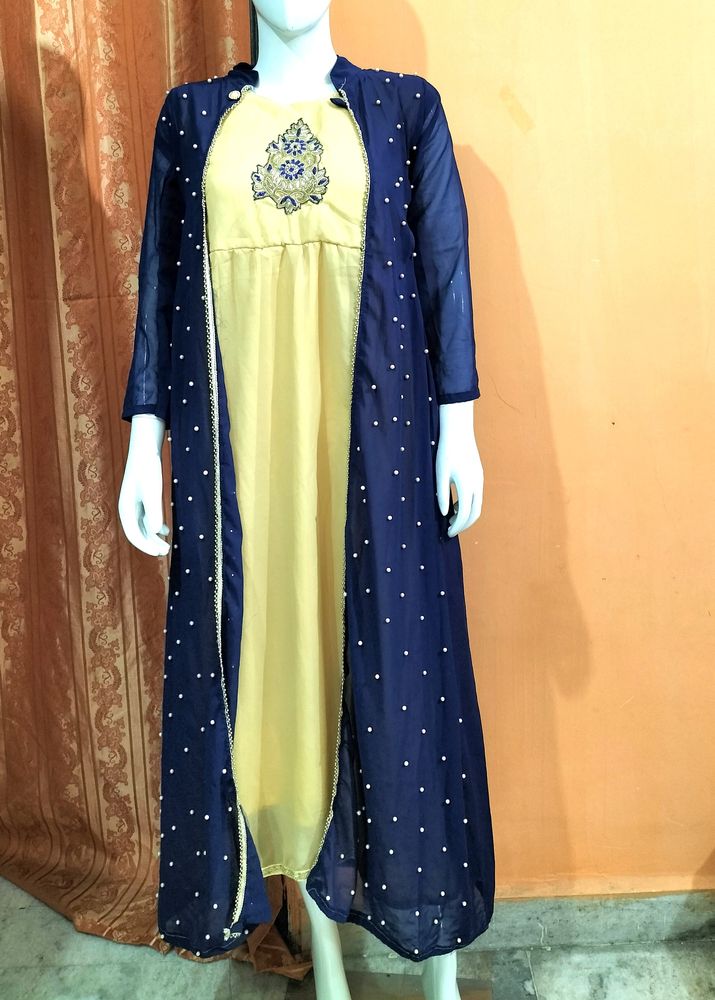 -Ethnic Gown With Shrug