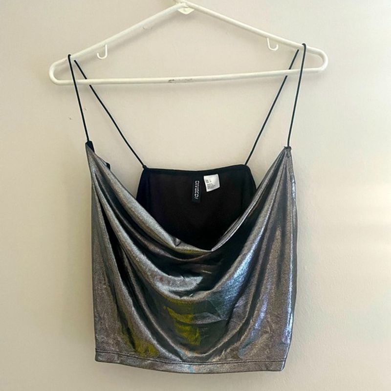 H&M Shimmering Metallic Top