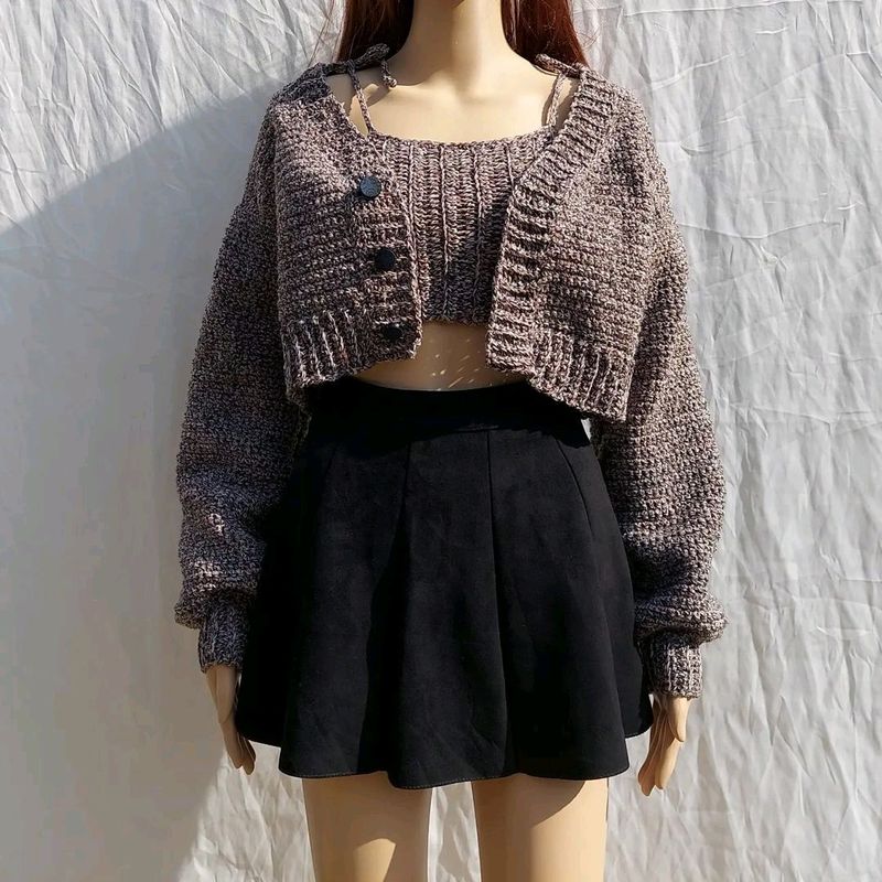 Crochet Cardigan Set