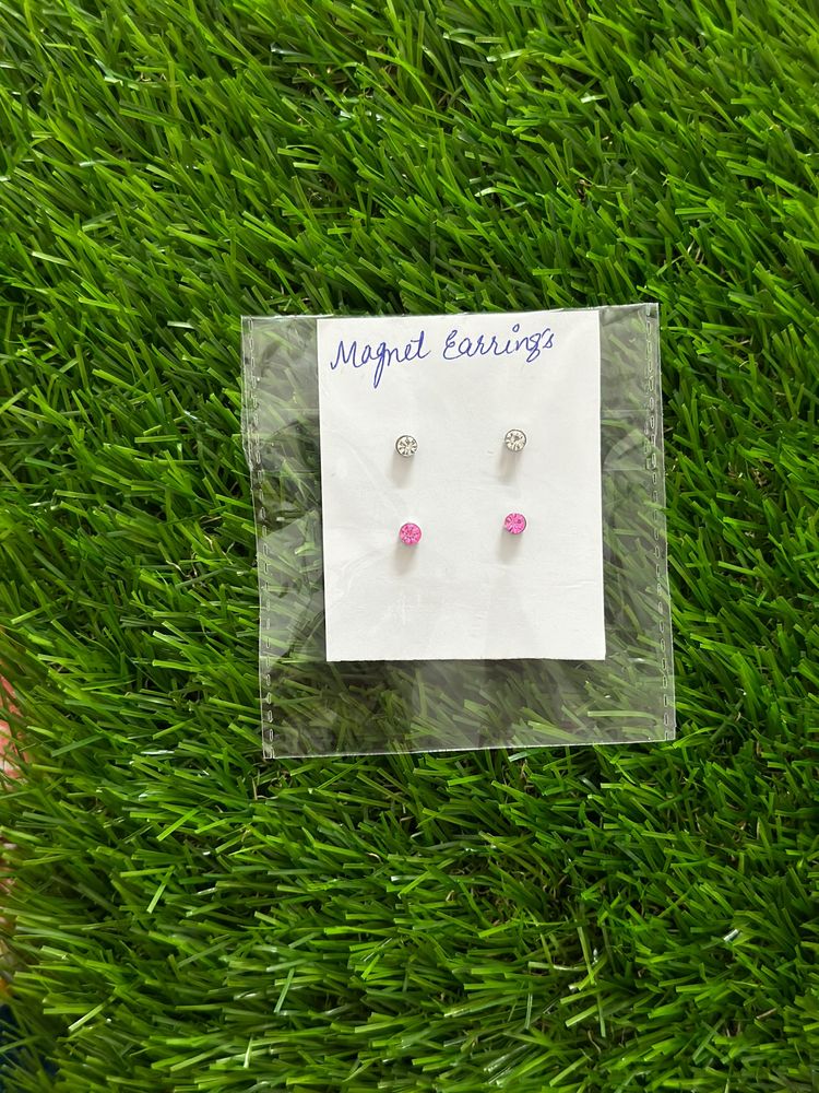 colourful magnetic earrings