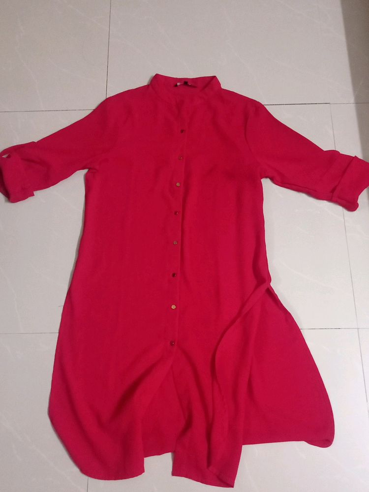 Long Red kurti