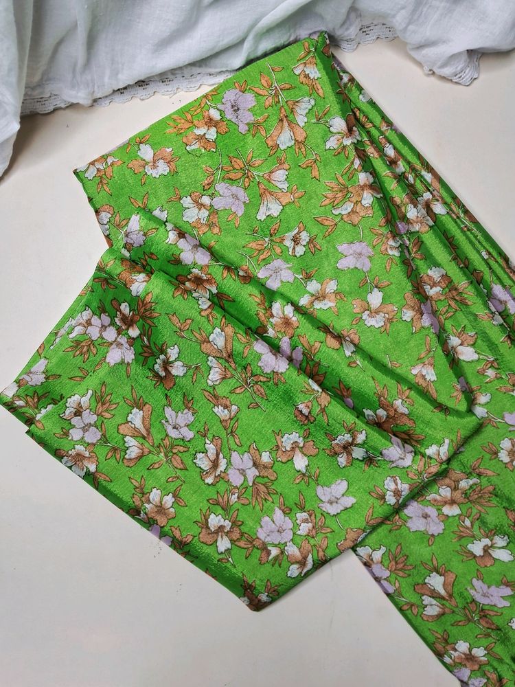 Floral Printed Silk Saree