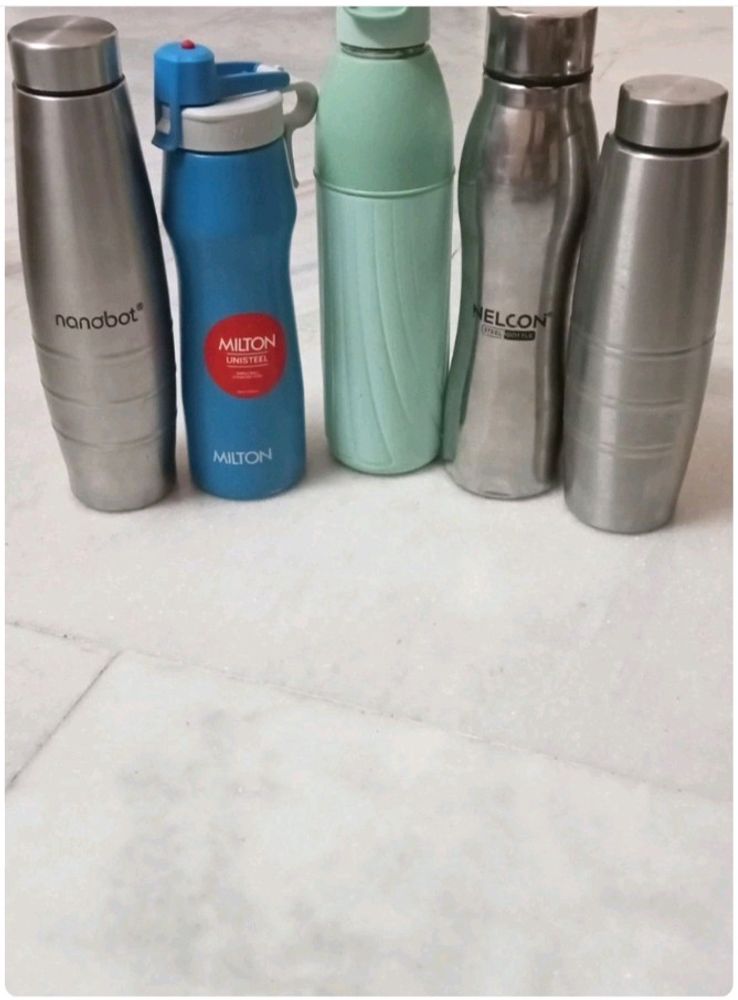 6 Steel Water Bottle New