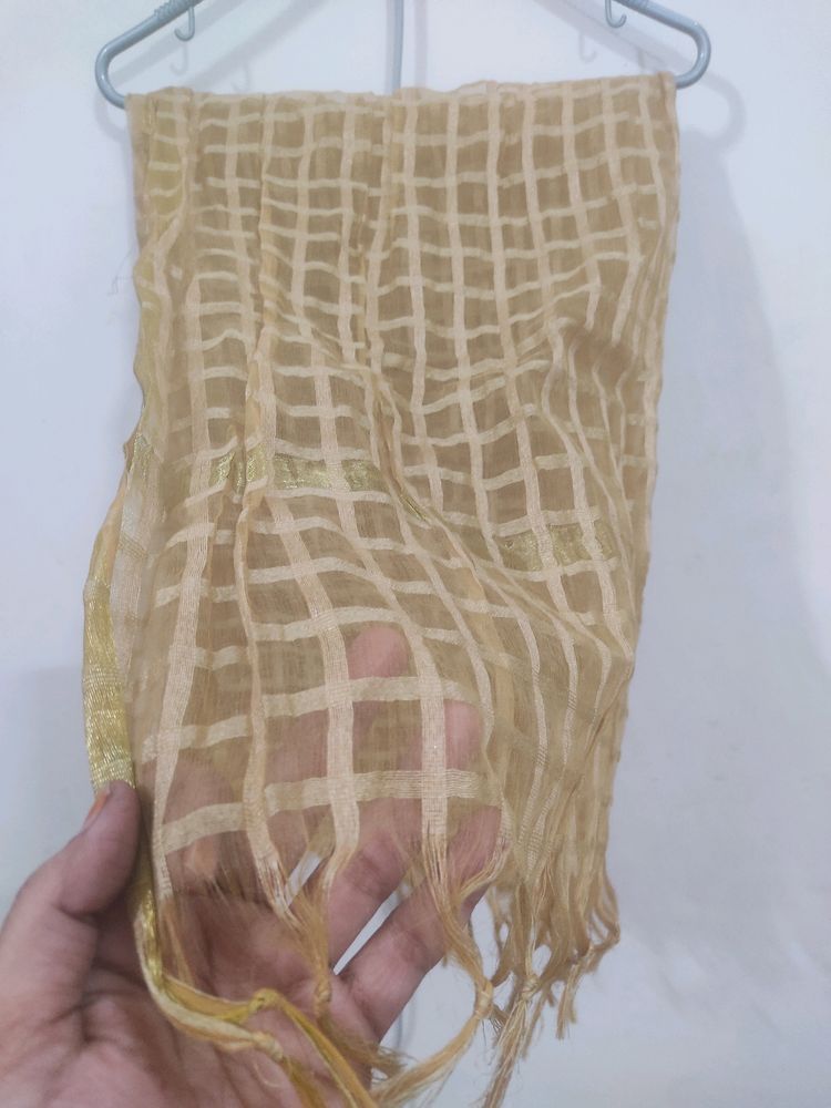 New Golden Net Dupatta