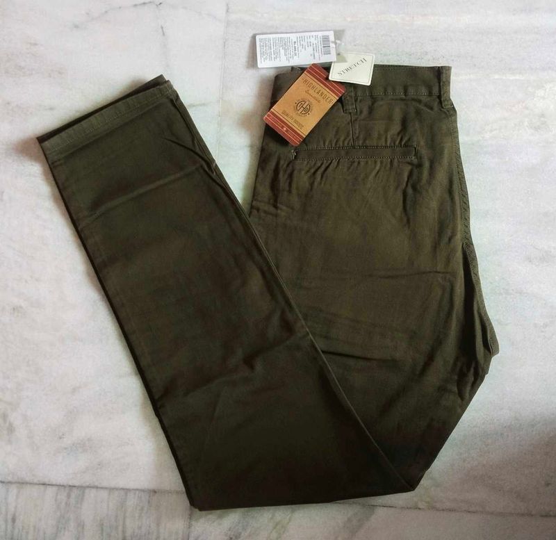 Highlander Olive Colour Formal Pant