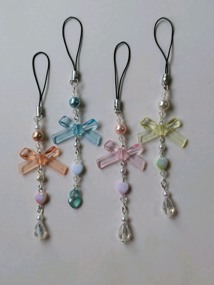 Y2K Beaded Handmade Bow Phone Charm-Any One