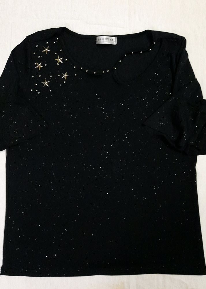 Star Studded Black Top