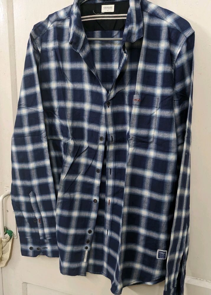 Peter England Checkerd Shirt