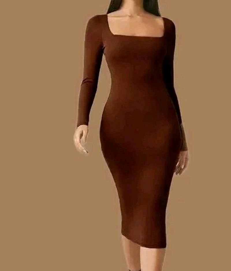 Brown One Piece Dress