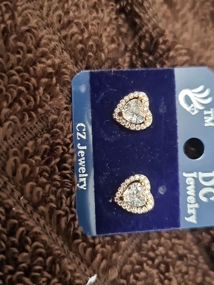 Heart AD Stone Earing