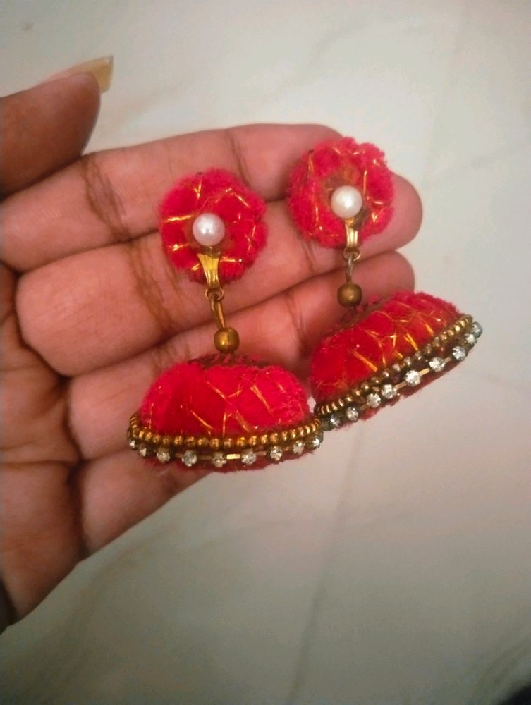 Pink Velvet Earrings