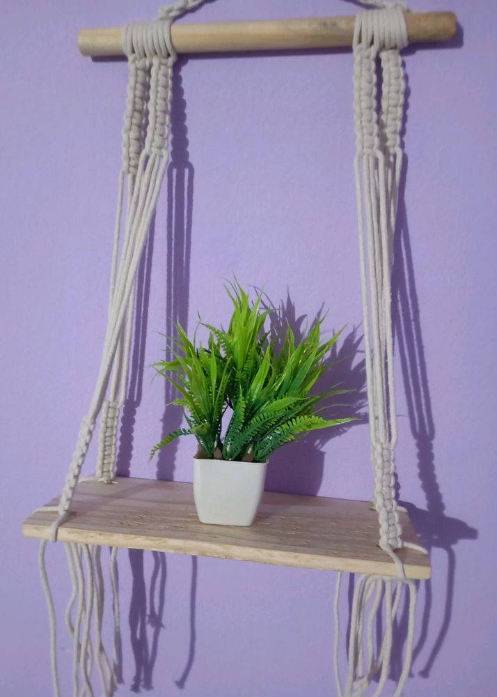 New Wooden Wall Hanging With Flower Pot