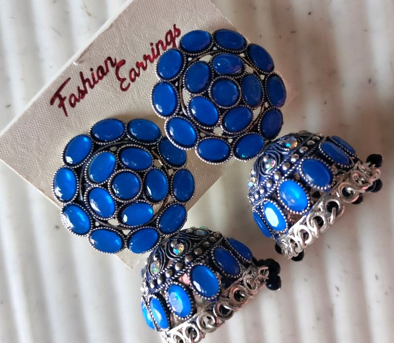 Blue Jhumka